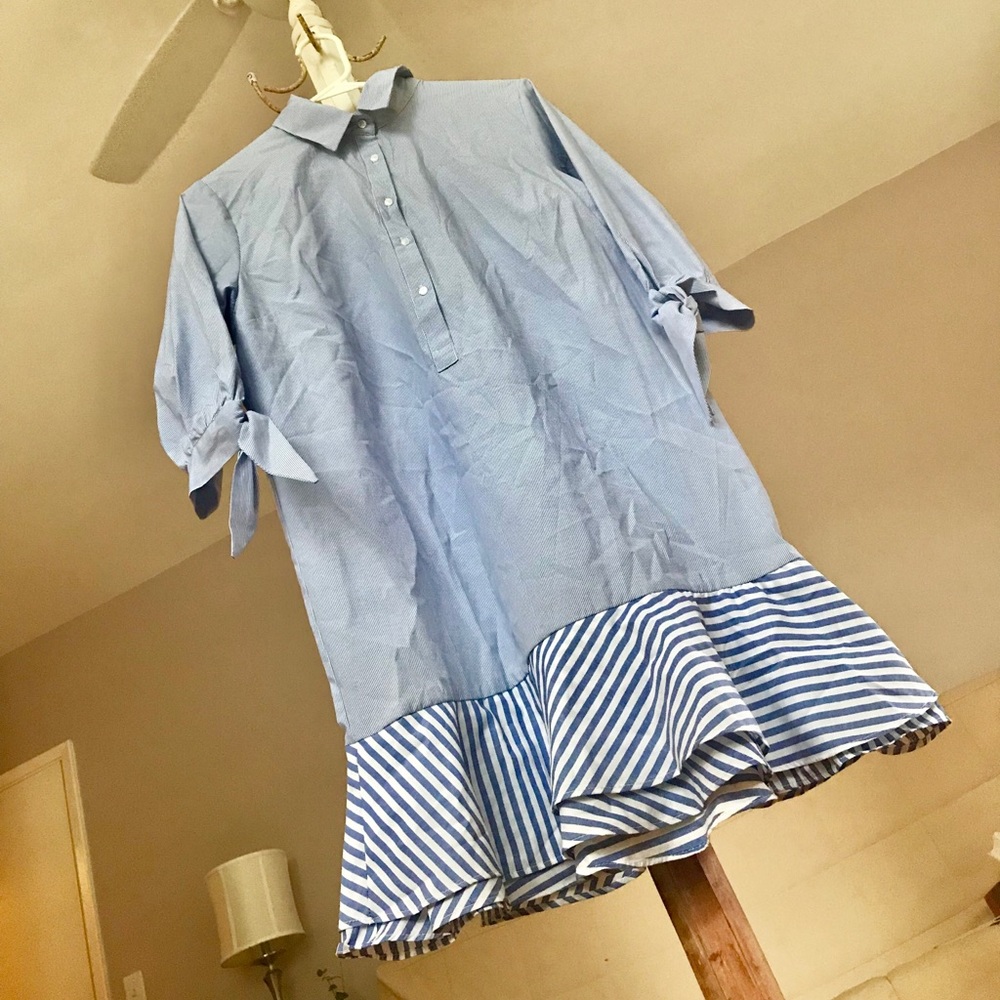 Purchased in Ireland: pinstriped dress